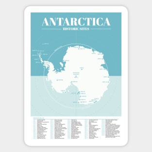 Antarctica Historic Site Map Poster Sticker